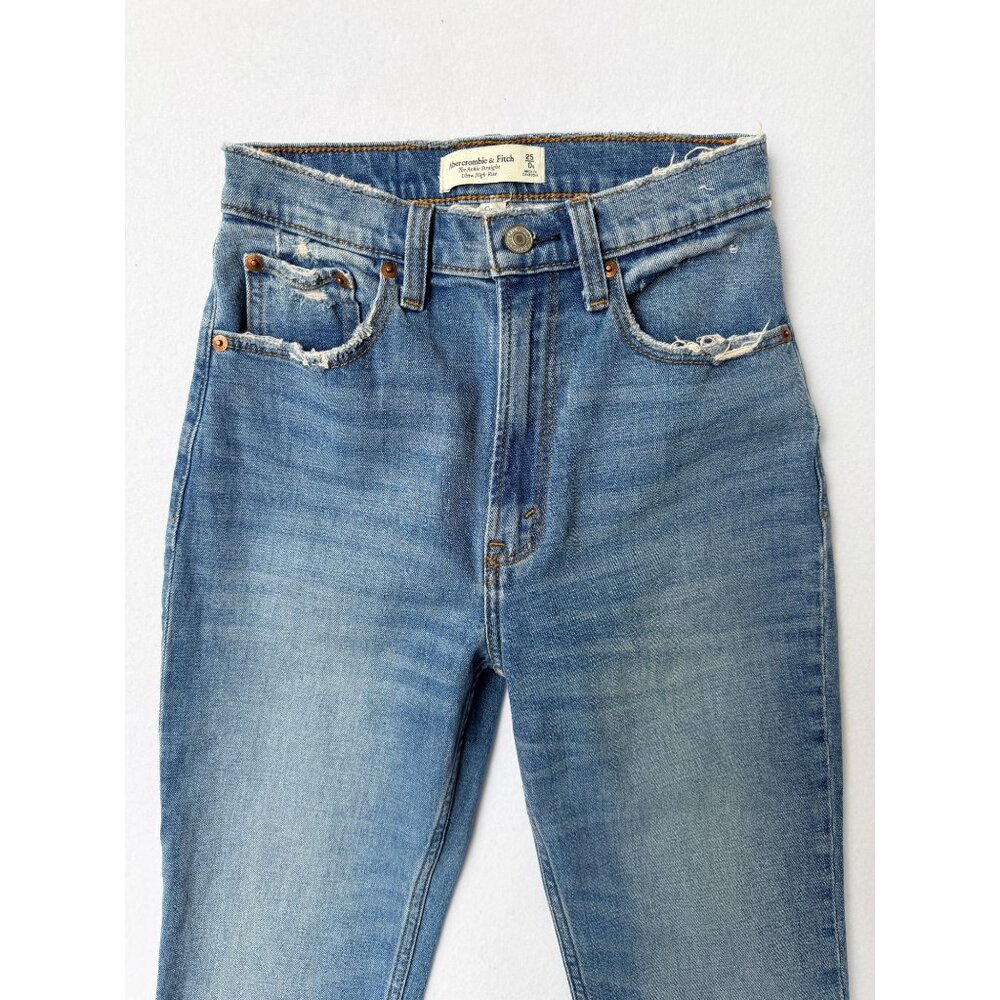 Abercrombie & Fitch Womens Ankle Straight Ultra High Rise Jeans Size 25 - Picture 5 of 15